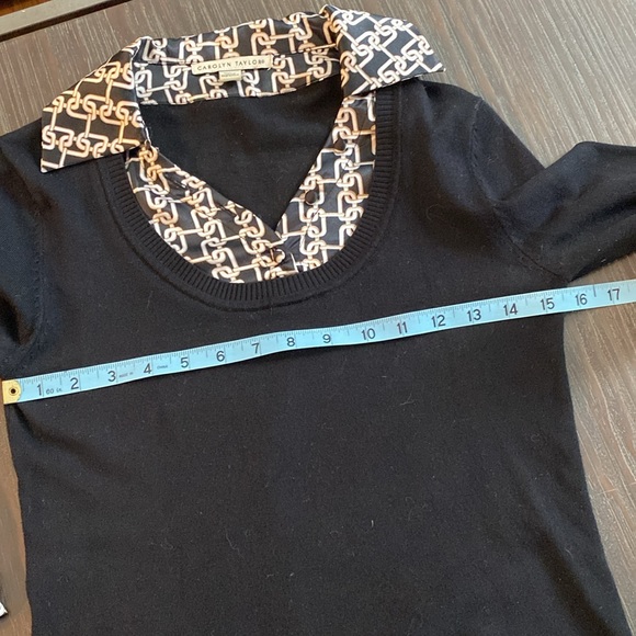 Carolyn Taylor ladies sweater infused with blouse in size small - Picture 8 of 9